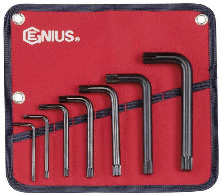 Genius Tools HK-007TS L-alakú 12 szögű XZN Spline torxkulcs készlet, 7 részes termék fő termékképe