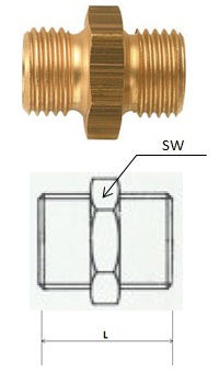 Rectus (DN 05/13) M 5 x R 1/4 csatlakozású kettős karmantyú termék fő termékképe